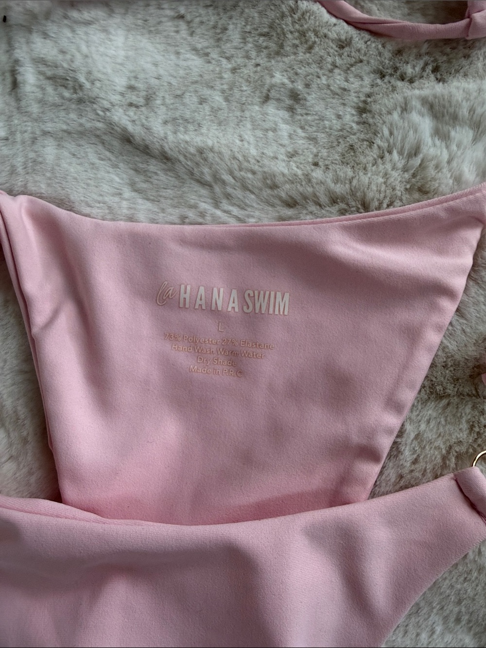 Pink String Triangle Bikini Set - Picture 2 of 3